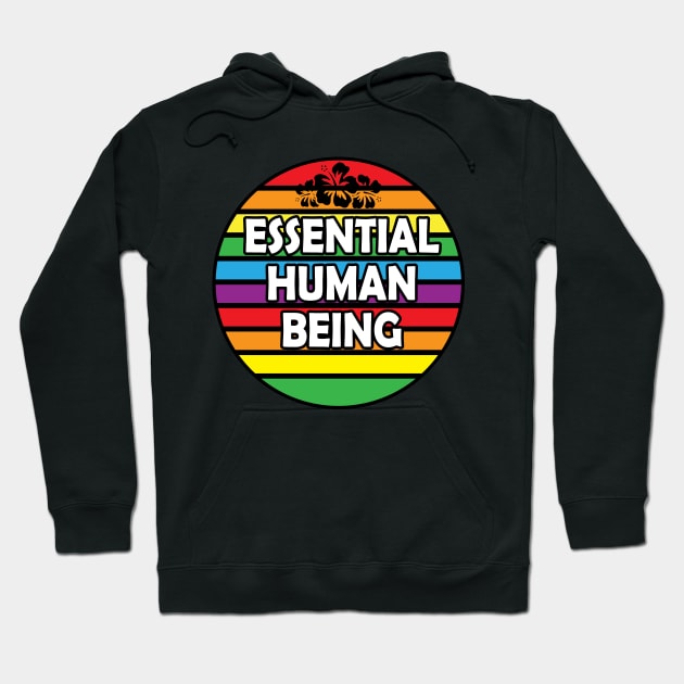 Essential Human Being Rainbow Sunset Hoodie by Shawnsonart